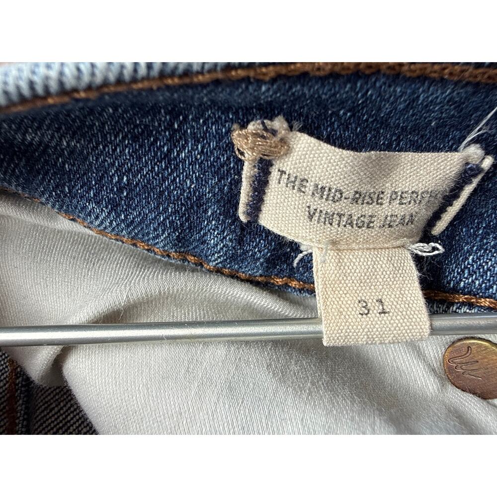 Madewell The Mid-Rise Perfect Vintage Jeans in Deming Wash Blue Size 31 - Picture 5 of 7